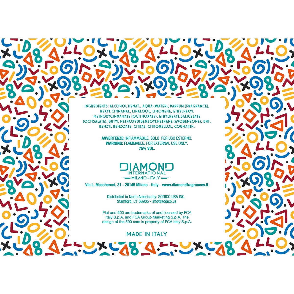 Парфюм FIAT 500 Eau de Parfum Цитрусовый Ароматический Древесный Унисекс 50 мл, фото №4