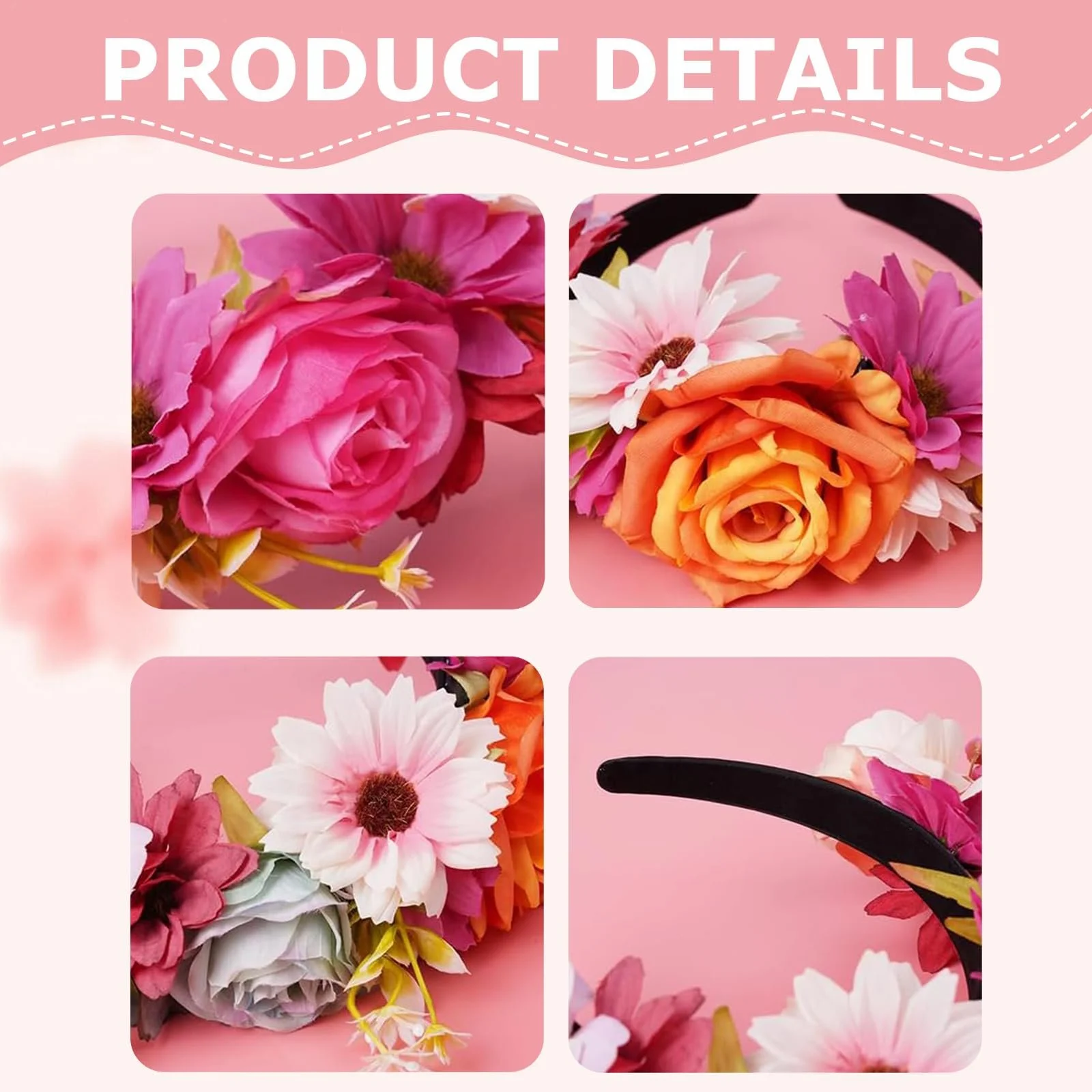 Обруч для волосся Квітковий, фото №3 Обруч для волосся Квітковий, фото №3