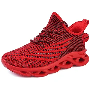 Кросівки для бігу для хлопчиків, сітчасті дихаючі, для спортзалу, атлетики, фітнесу, тенісу, повсякденні, для ходьби, легкі, зручні, для тренувань, вуличні кросівки - Фото 1