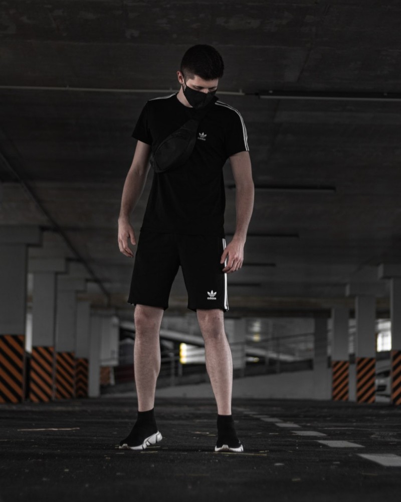 Комплект чорний лілія шорти футболка, фото №8 Комплект чорний лілія шорти футболка, фото №8