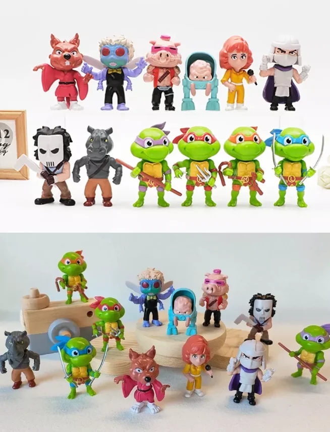 Набор фигурок Черепашки Ниндзя Ninja Turtles TMNT игрушки для детей 5-6см 12 шт, фото №2