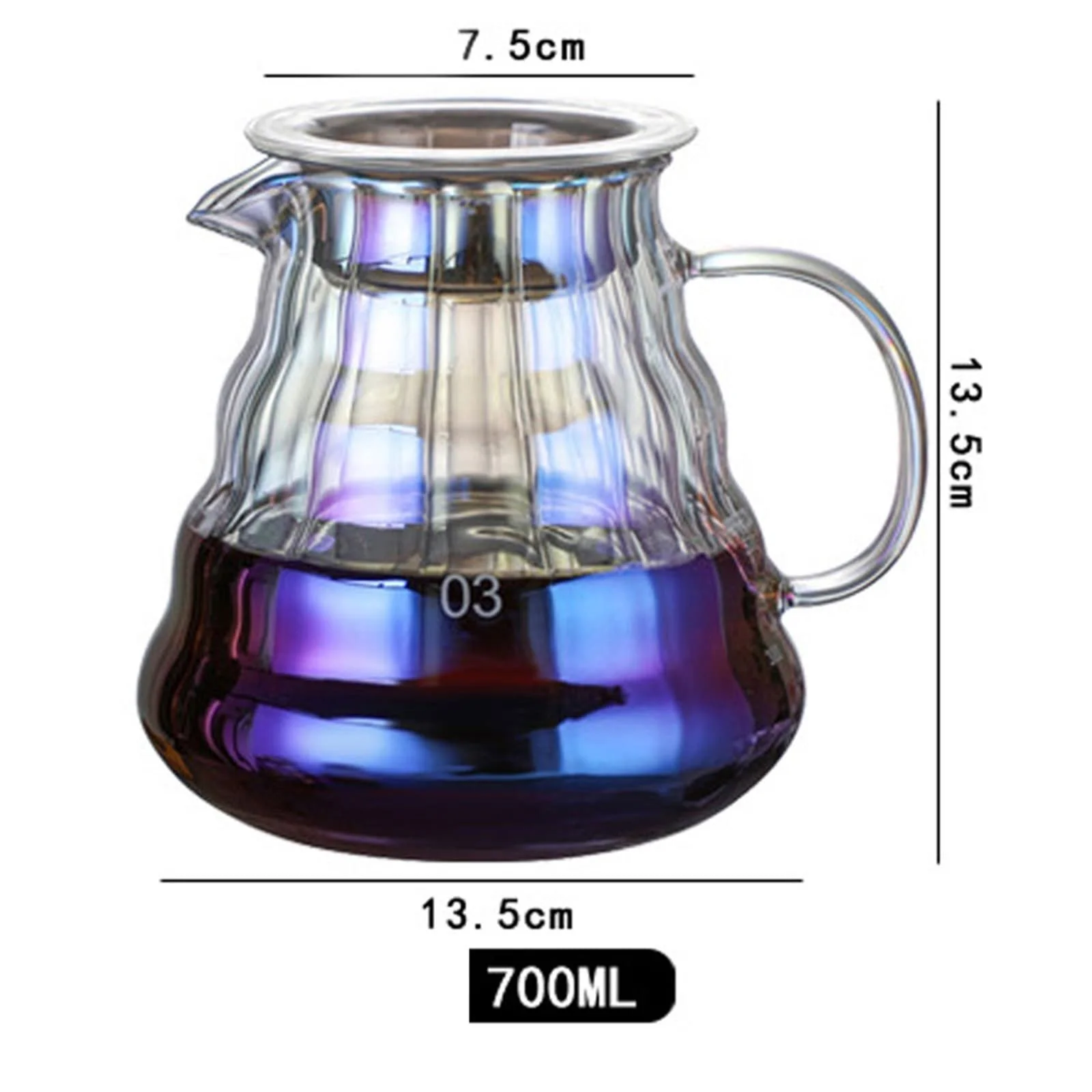 Кофейник Стеклянный Прозрачный Термостойкий, фото №6