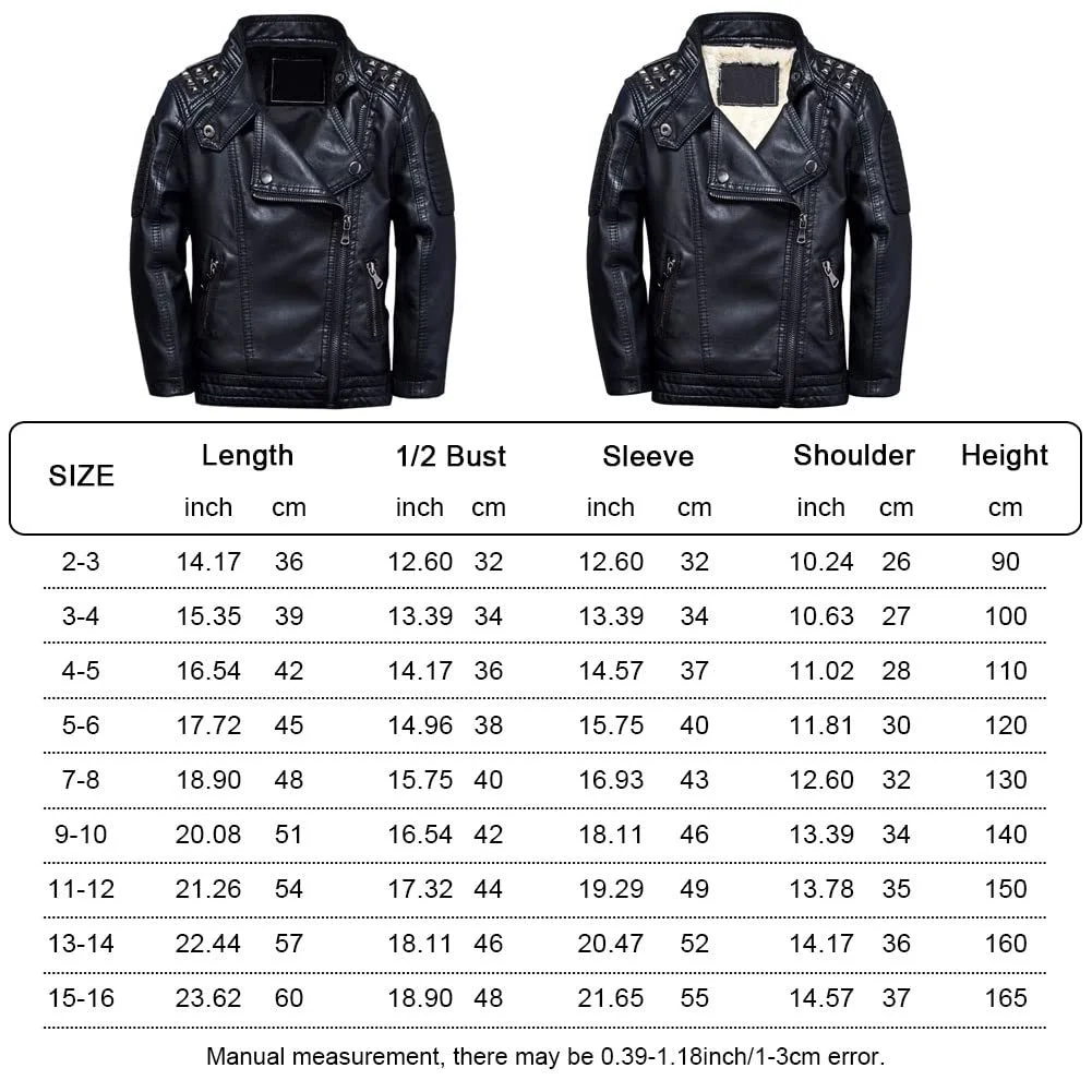 Куртка зі штучної шкіри для хлопчиків SXSHUN з пухнастою підкладкою, фото №5 Куртка зі штучної шкіри для хлопчиків SXSHUN з пухнастою підкладкою, фото №5