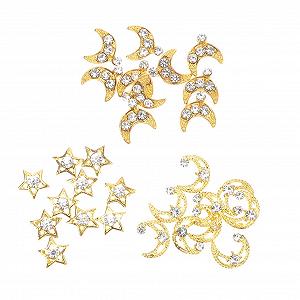 Металеві аксесуари для нігтів PLAFOPE, декоративні з пласкою задньою частиною - Фото 1