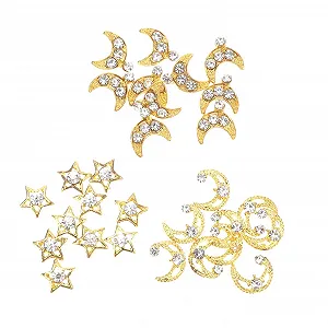 Металеві аксесуари для нігтів PLAFOPE, декоративні з пласкою задньою частиною - Фото 1