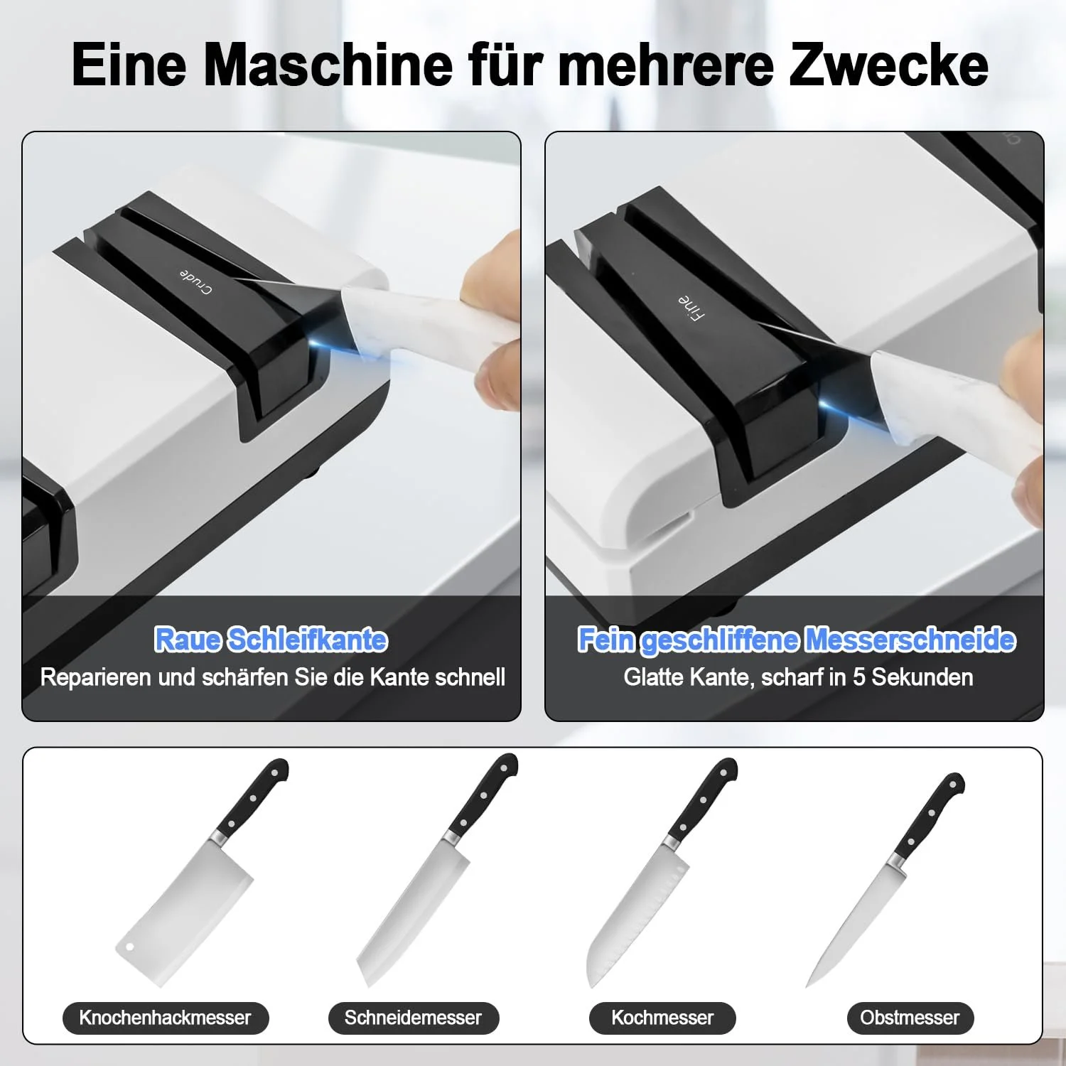 Точило для ножів електричне Diamond професійне 4-в-1 малошумне, фото №5