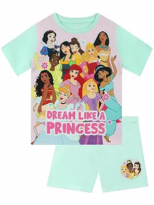 Піжама Disney Princess Дитяча Принцеса з короткими рукавами для дівчат - Фото 1