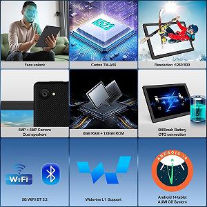 Планшет 10.1" AUMI C11 (3+5)/64Gb 8 ядер Android 14 5000 mAh Чорний synthetic.ua - Фото 1