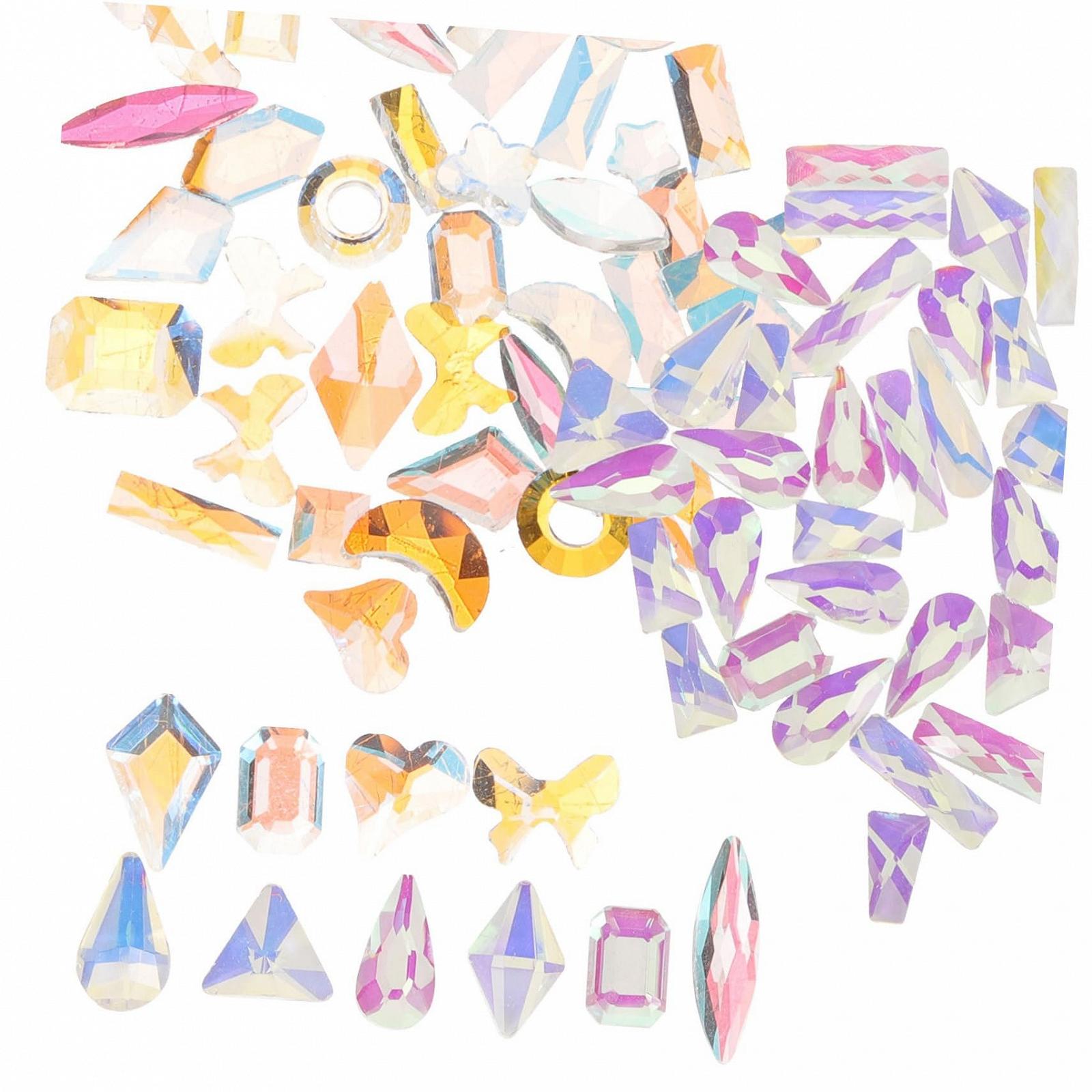 Healvian 2 коробки Украшения для ногтей Блестки Подвески для ногтей Стразы для ногтей Гель-лак для ногтей Украшения для ногтей Стразы для женских ногтей Шарм, фото №1