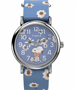 Жіночий годинник Timex Floral 38 мм рожевий ремінець білий циферблат срібний корпус - Фото 1