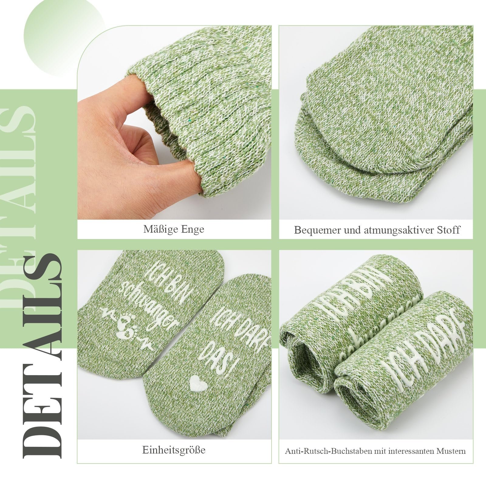 Носки Jadive I Am Pregnant Expectant Mum Gift Funny Gifts for Expectant Mothers Pregnant Pregnancy Announcement Christmas, фото №3