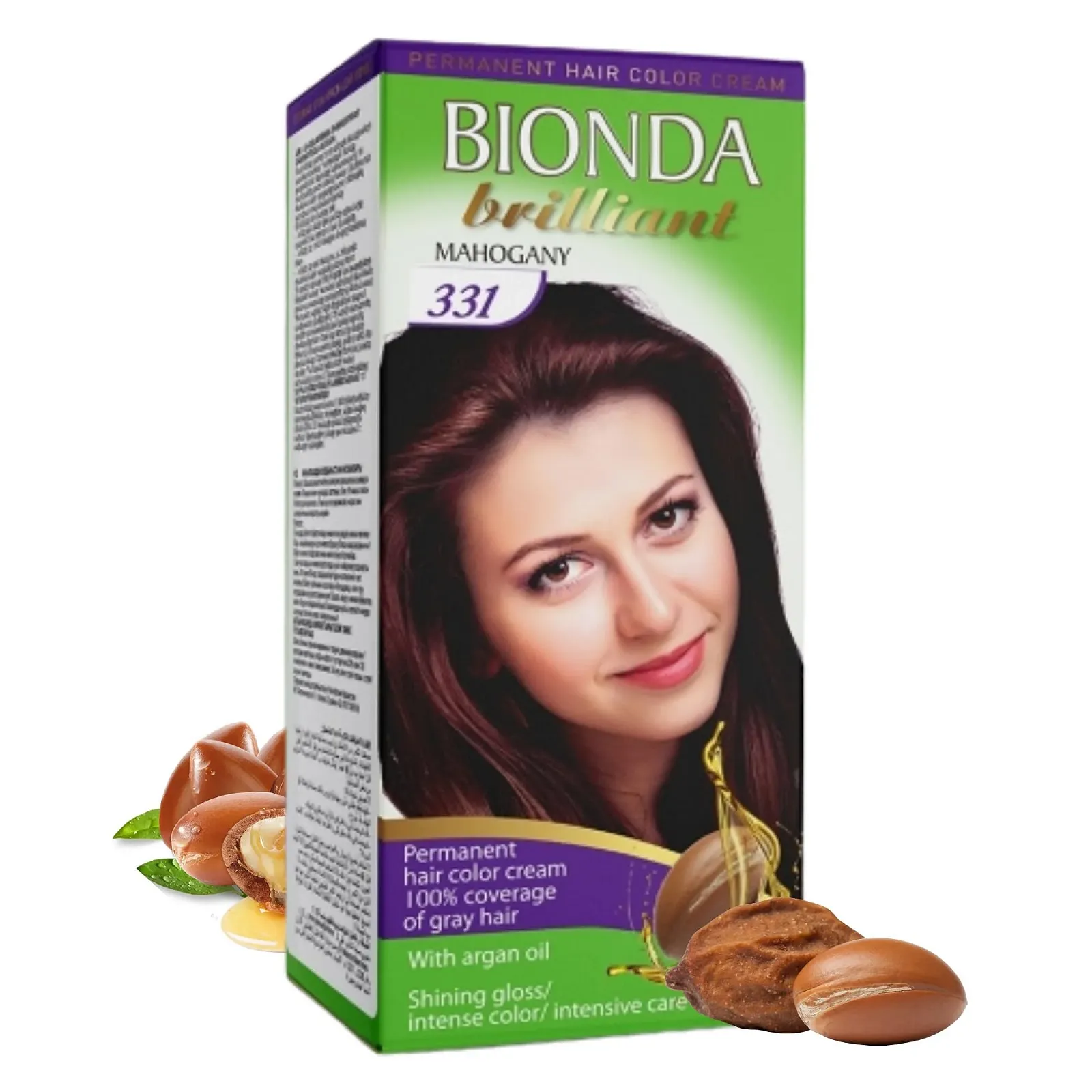 Стійка фарба для волосся Bionda Brilliant 331 Mahogany, фото №1