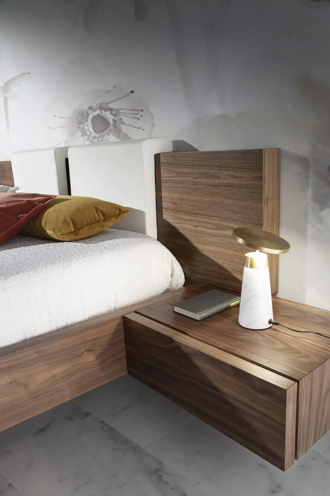 Настільна лампа Ángel Cerdá з білого мармуру та золотої сталі Ø16 x 25,5 см сучасний дизайн Біла з золотом, фото №8