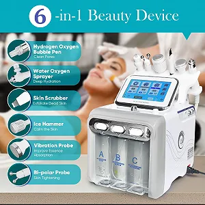 Апарат для догляду за шкірою обличчя Hydrogen Oxygen Skin Care Machine 6 в 1 Aquafacial Device synthetic.ua - Фото 1