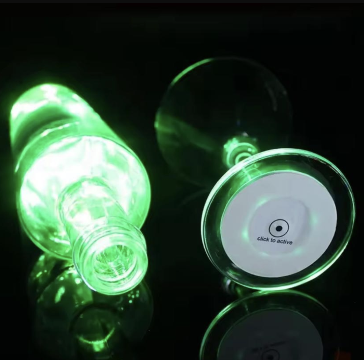 Підсклянка підставка під склянку кухоль келих пляшку Coasters самоклеючий діодний для бару та вечірок 1 шт світло Різнокольоровий, фото №8