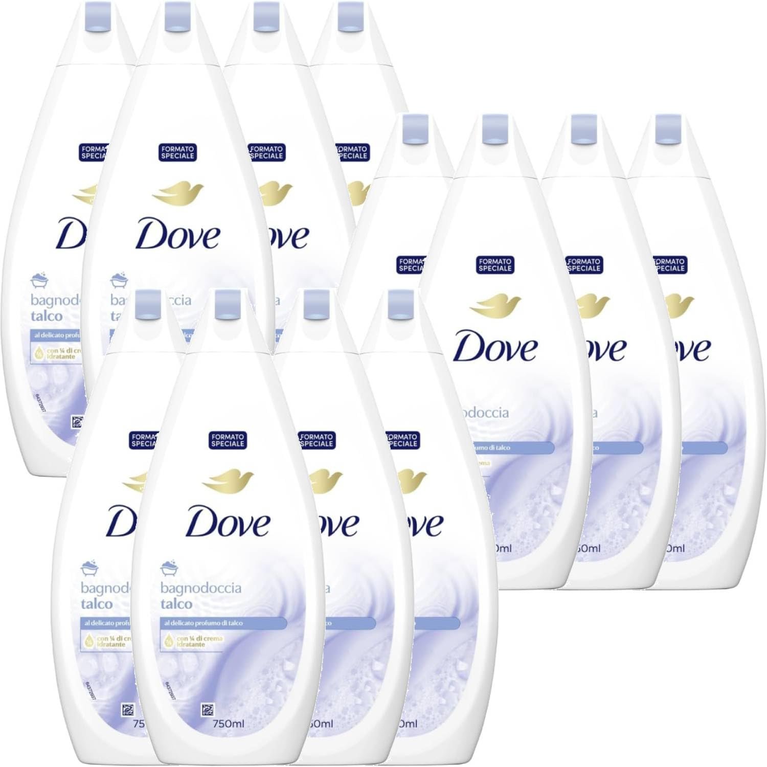 Гель для душу Dove Talcum Beauty Bath 12 х 750 мл, фото №1
