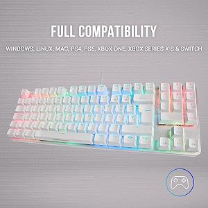 Ігрова клавіатура Mars Gaming MKULTRA / механічна / USB / RGB підсвітка / UKR / Білий synthetic.ua - Фото 1