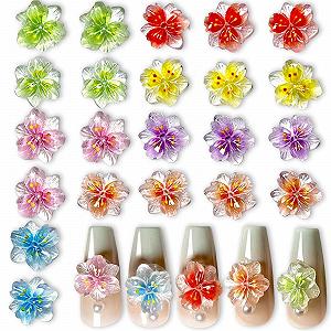 Украшения для ногтей Цветы 3D 80 шт Разноцветные - Фото 1