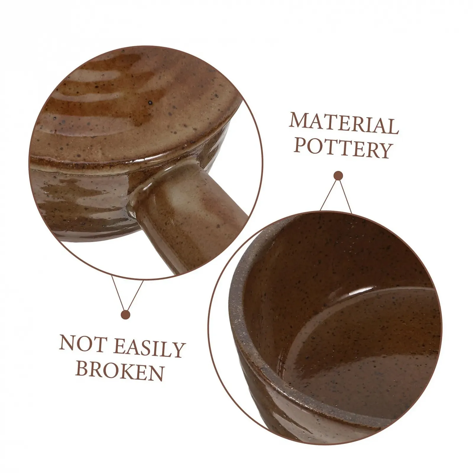 Керамическая кастрюля с крышкой натуральная термостойкая с антипригарным покрытием, фото №3