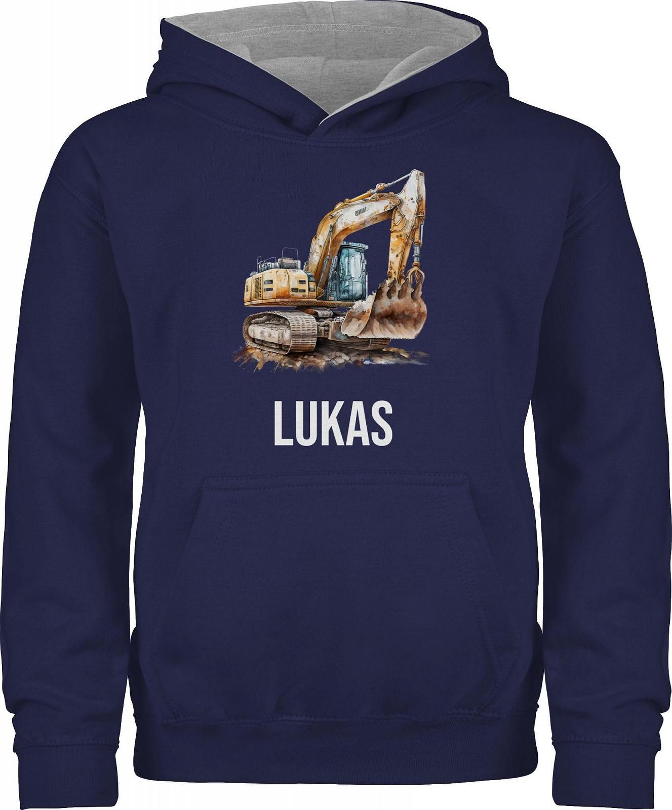 Детский худи Shirtracer Экскаватор Водитель Строительный транспорт, фото №1