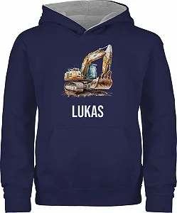 Дитячий худі Shirtracer Екскаватор Водій Будівельний транспорт - Фото 1