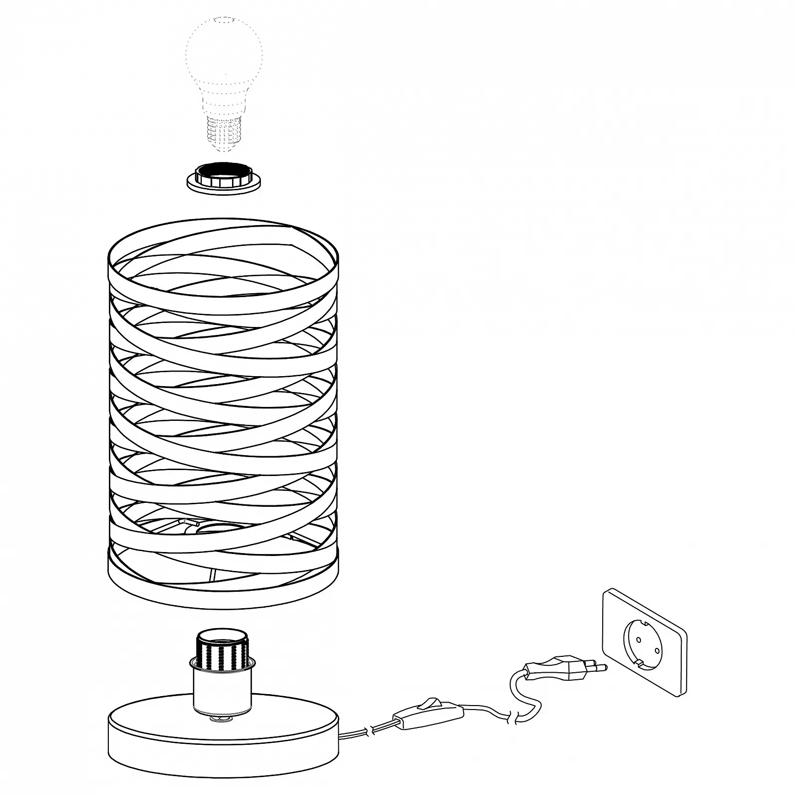Настільна лампа EGLO Cremella Vintage Industrial Metal Black E27, фото №7