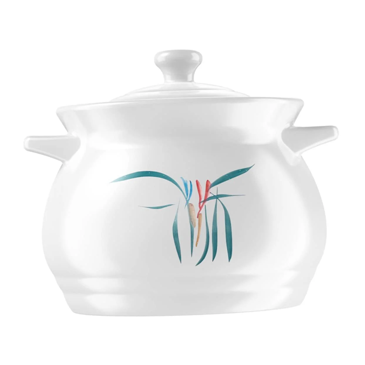 Кастрюля керамическая с крышкой термостойкая для тушения, фото №1