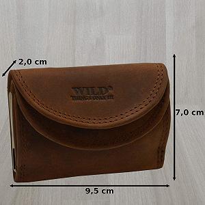 Практичный кошелек унисекс Wild Water Buffalo Leather German Design, коричневый, мини-кошелек Buffalo Leather synthetic.ua - Фото 1