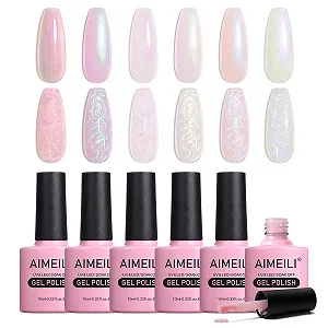 Гель-лак AIMEILI Перламутровий ефект 6 кольорів - Фото 1