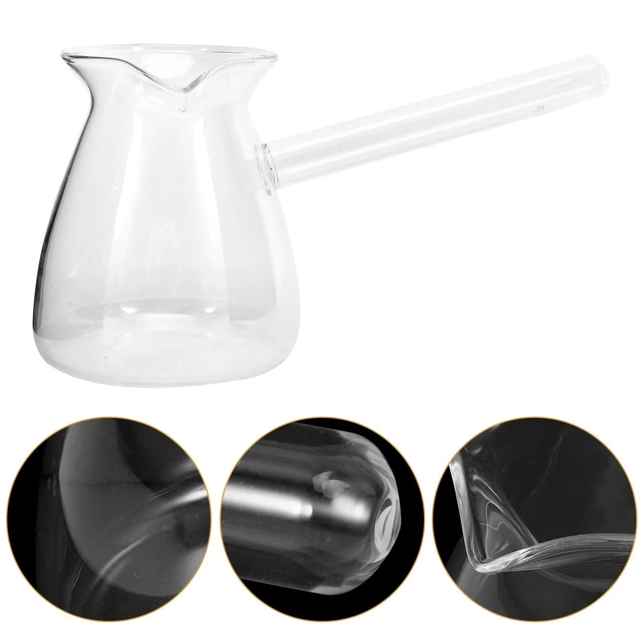 Джезва VICASKY 350 мл Скляна для турецької кави - Підходить для індукції з бічною ручкою - Прозора, фото №8 Джезва VICASKY 350 мл Скляна для турецької кави - Підходить для індукції з бічною ручкою - Прозора, фото №8