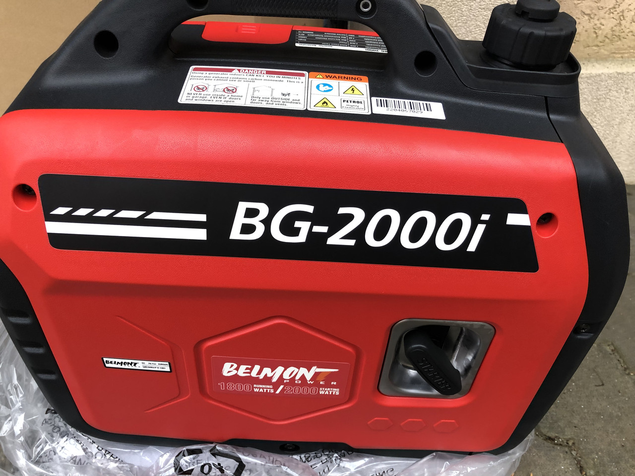 Генератор інверторний бензиновий 2 кВт BELMONT BG-2000i однофазний EURO-5 портативний тихий PS, фото №2