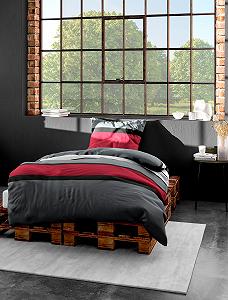 Постільна білизна Mako Satin Bierbaum 4757 135 x 200 cm + 80 x 80 cm Червоний 63 - Фото 1