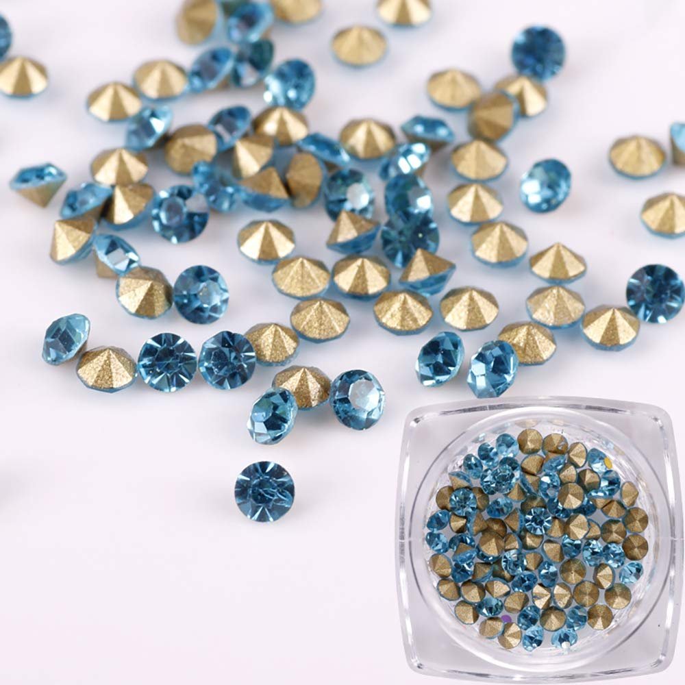 Стразы Плоские 12 коробок AB-кристаллы неправильной формы для украшения ногтей, круглые кристаллы, фото №2