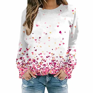 Купити Жіночий світшот Generisch Oversized Вінтажний принт V-подібний виріз - Фото 1 Жіночий світшот Generisch Oversized Вінтажний принт V-подібний виріз - Фото 1