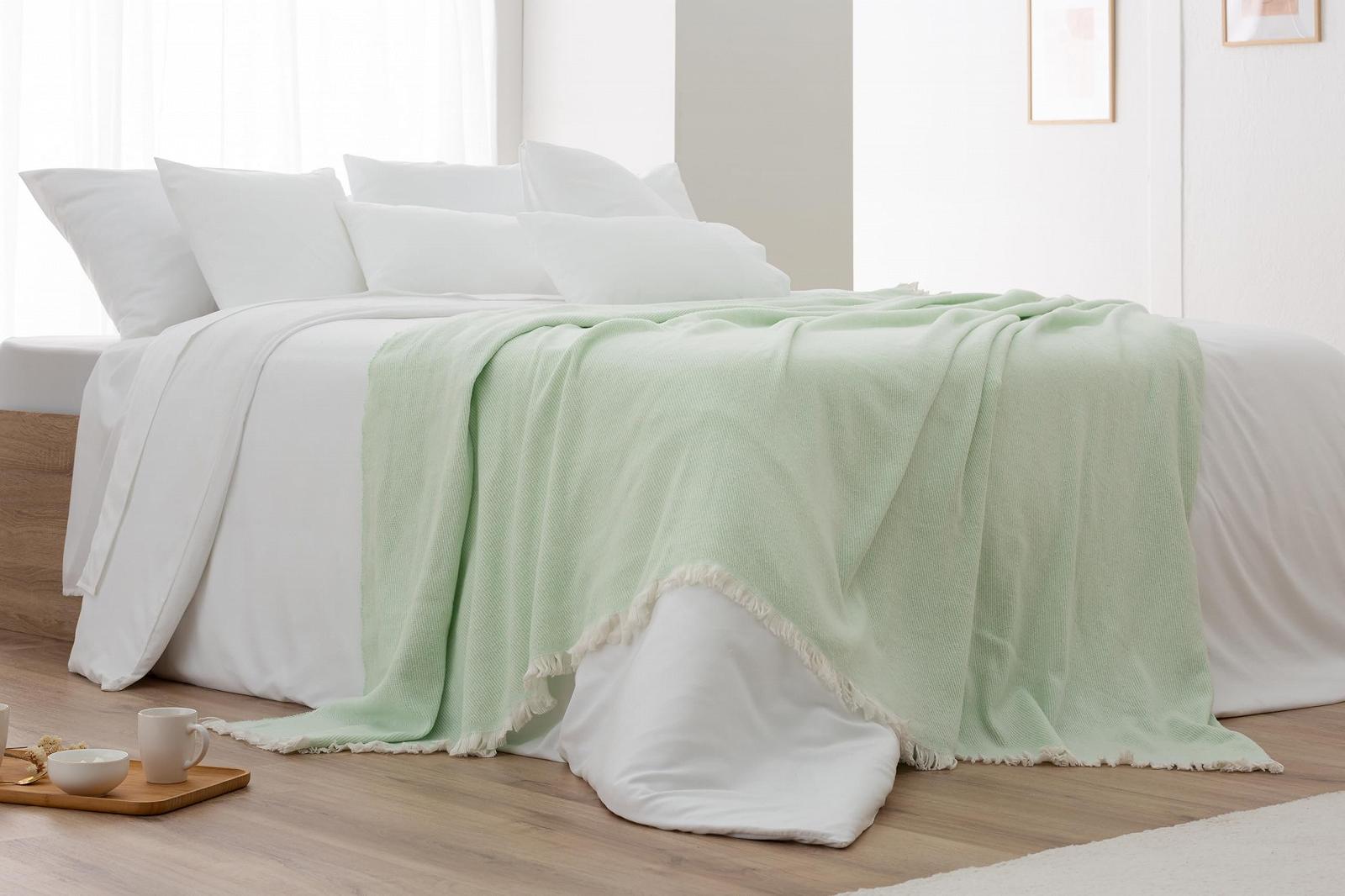 Покривало Todocama Багатоцільове смугасте бавовняне надм'яке для дивана ліжка, фото №5 Покривало Todocama Багатоцільове смугасте бавовняне надм'яке для дивана ліжка, фото №5