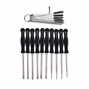 Набор TIOMIOSEA 10 отверток Carburettor Adjustment Tool с щетками для очистки, инструментами для регулировки карбюратора и сумкой для переноса synthetic.ua - Фото 1