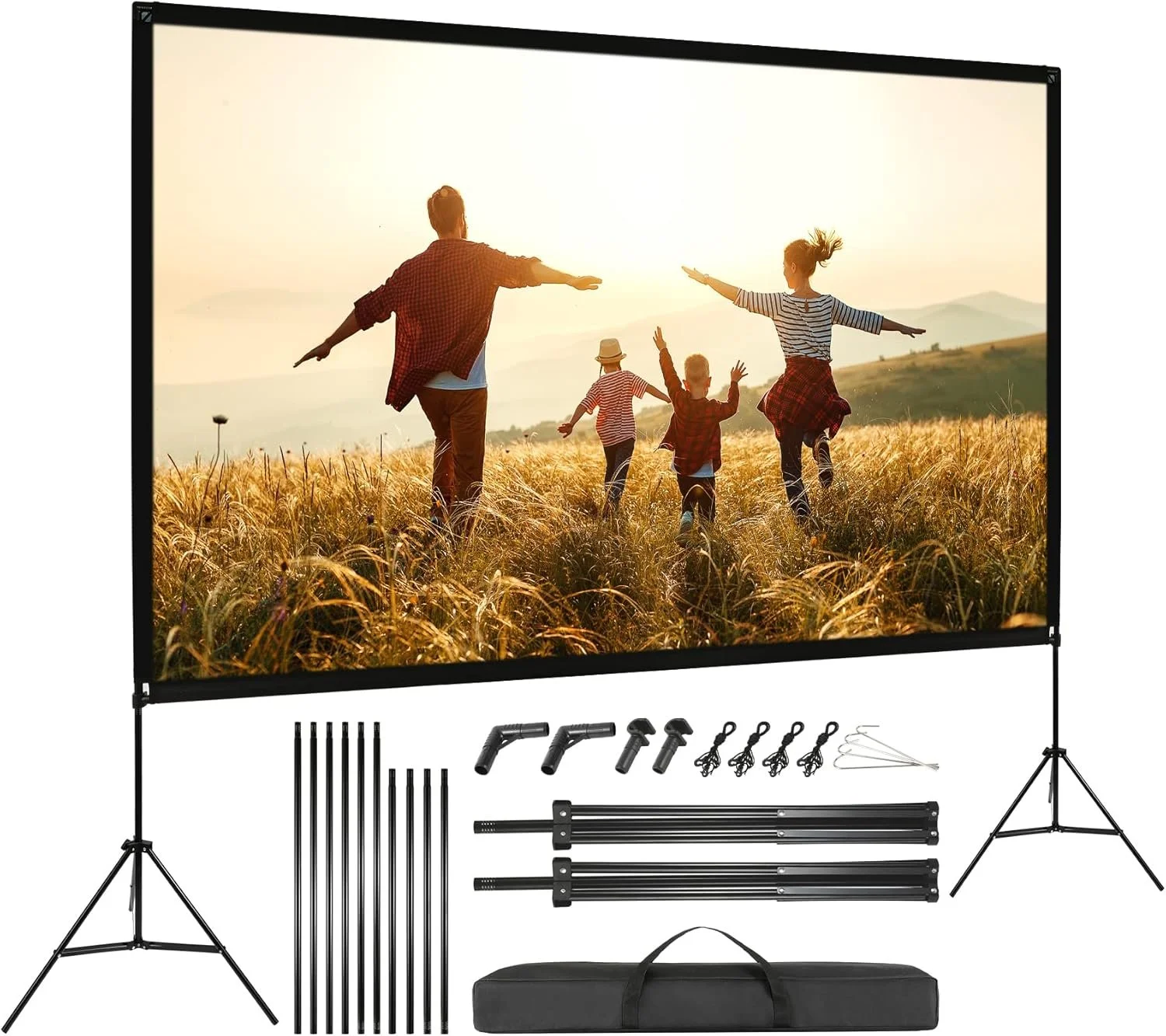 Проекційний екран VISULAPEX 100" / 219 х 129 см / Переносний / Чорний, фото №1 Проекційний екран VISULAPEX 100" / 219 х 129 см / Переносний / Чорний, фото №1