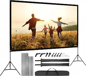 Проекційний екран VISULAPEX 100" / 219 х 129 см / Переносний / Чорний - Фото 1