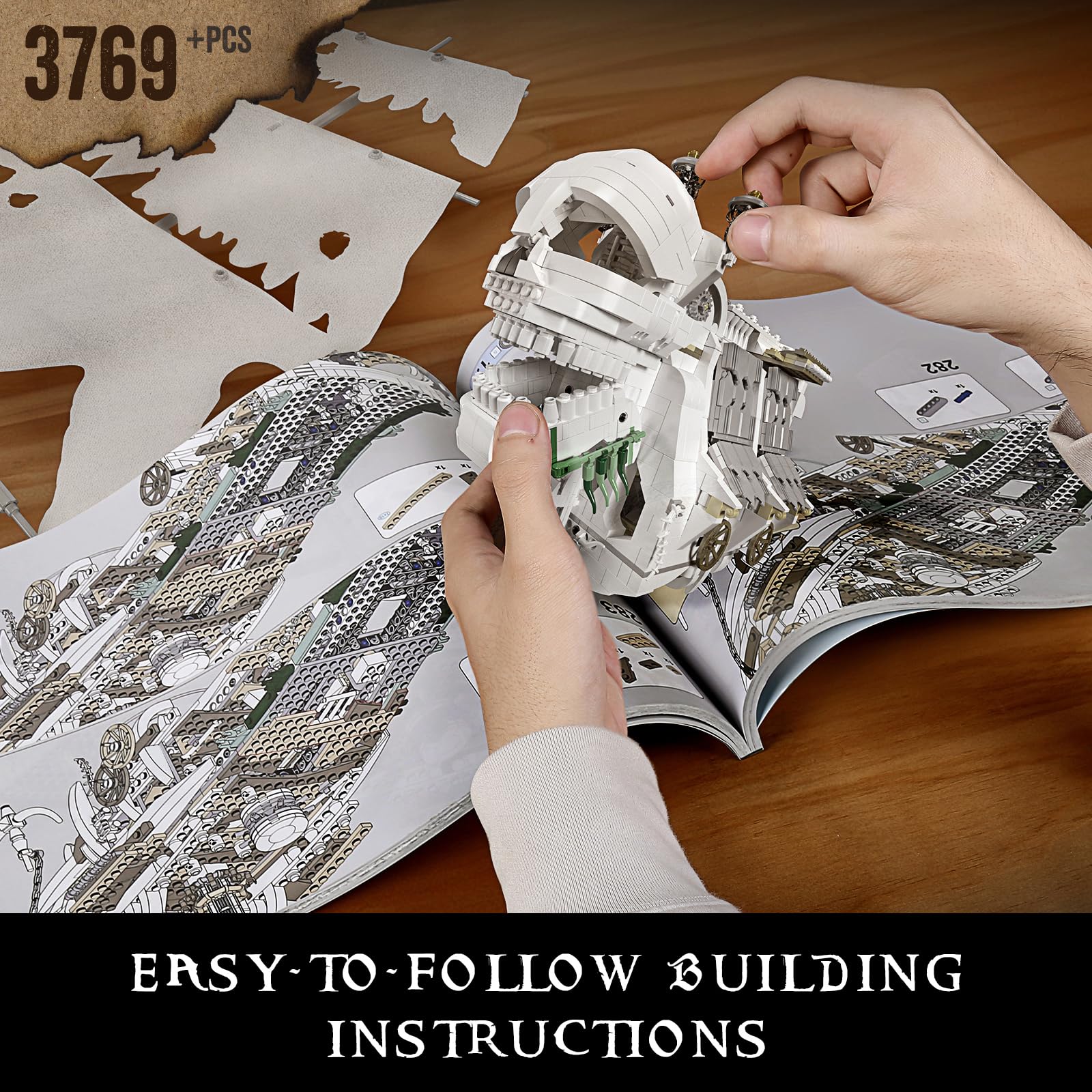 Кубики Mould King 13193 Піратський корабель Модель 3769 шт, фото №5 Кубики Mould King 13193 Піратський корабель Модель 3769 шт, фото №5