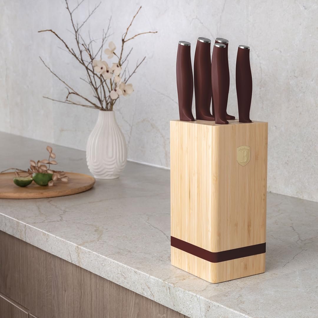 Набор ножей Berlinger Haus Leonardo Collection BH-2972 Bamboo с подставкой 6 штук, фото №2