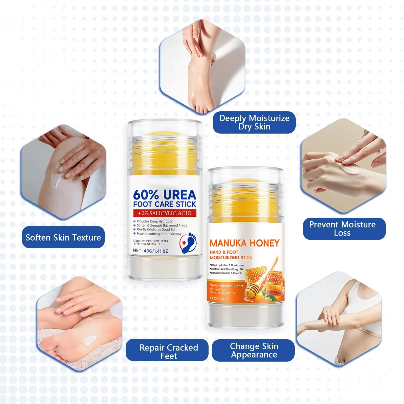 Крем для рук и ног Urea Cream с медом и мочевиной для сухой кожи 1 шт., фото №4