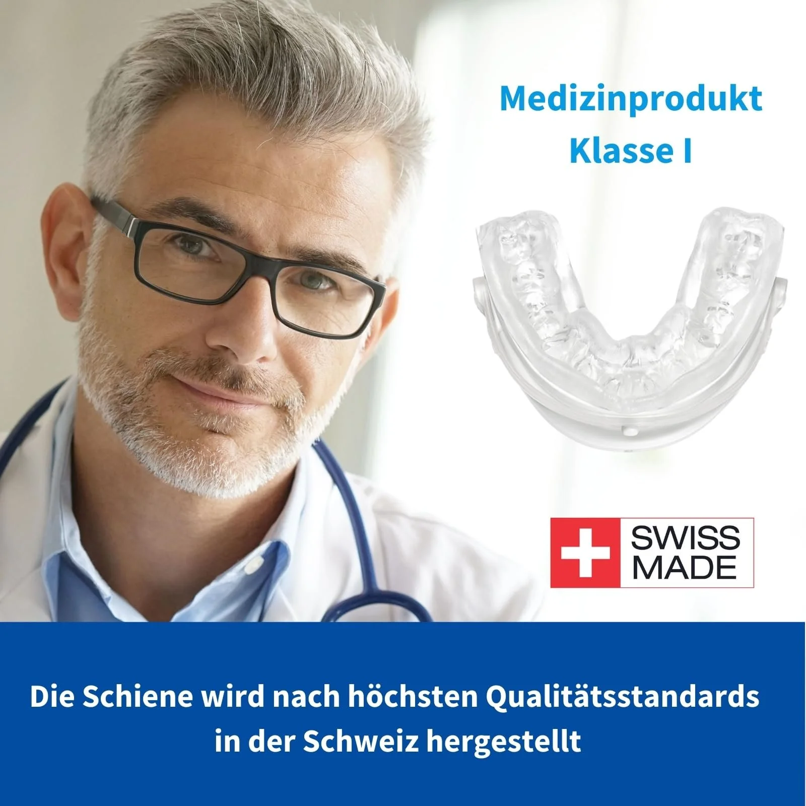 Капа от храпа B Для большой челюсти Somnofit-B, фото №3 Капа от храпа B Для большой челюсти Somnofit-B, фото №3