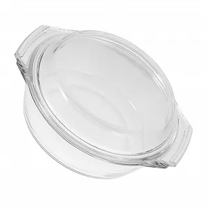 Форма для запікання скляна з кришкою термостійка для мікрохвильової печі - Фото 1