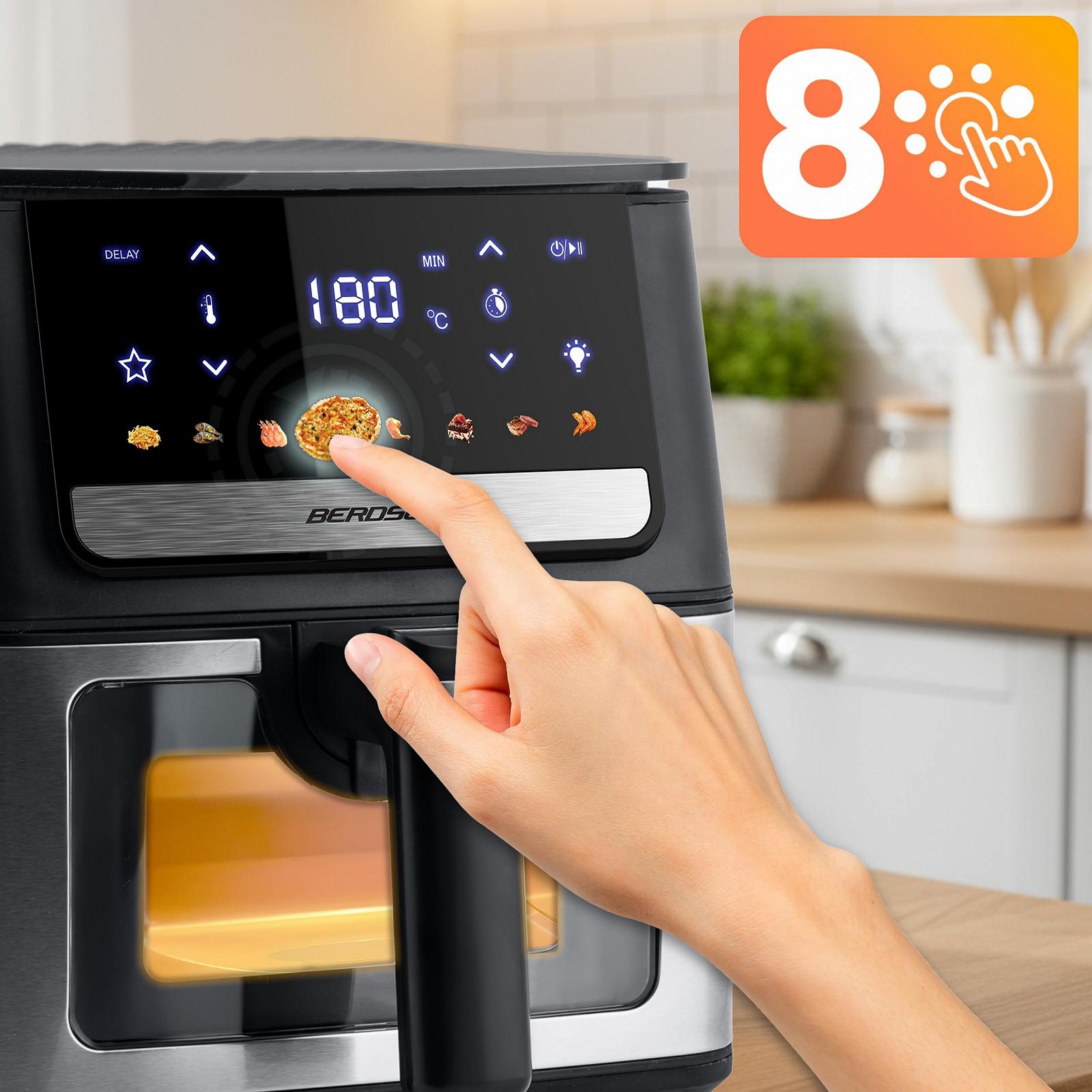 Мультипіч Berdsen XL 6.5 л 1700 Вт 8 програм з оглядовим вікном та сенсорним дисплеєм, фото №8