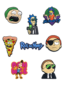 Джибітси Рік і Морті Rick and Morty Jibbitz 8 шт аксесуари крокс прикраса Dz_136_1 - Фото 1