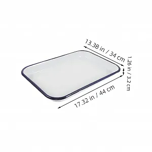 Прямокутна емальована форма для запікання зносостійка придатна для посудомийної машини універсальна synthetic.ua - Фото 1