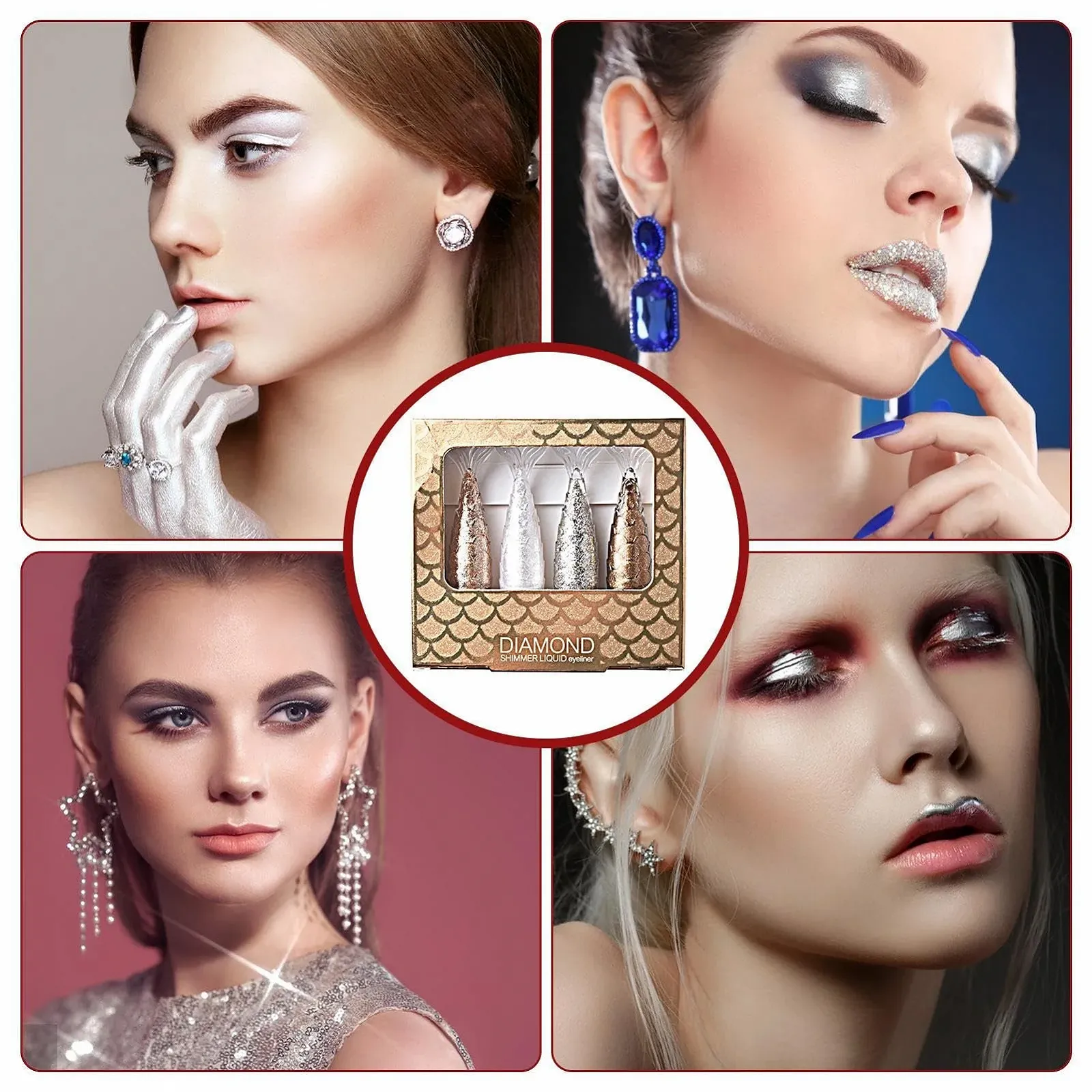 Карандаш для Глаз с Блестками 4 Цвета, фото №4