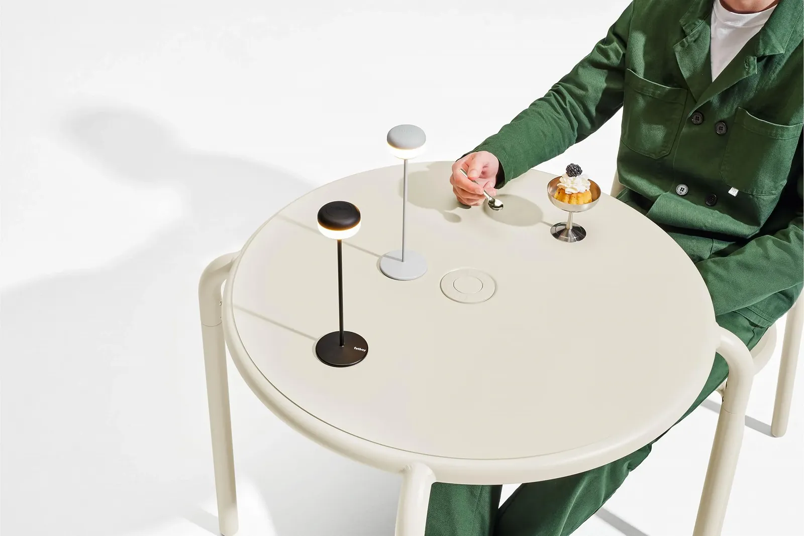 Настільна лампа Fatboy Cheerio LED бездротова акумуляторна сенсорна з димуванням чорна, фото №5