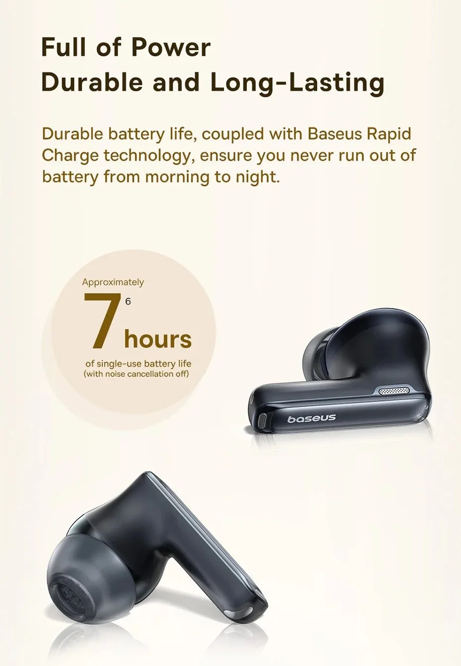 Наушники Baseus Bowie M2s Ultra Hi-Res LHDC ANC -52dB BT5.4 Black, фото №9