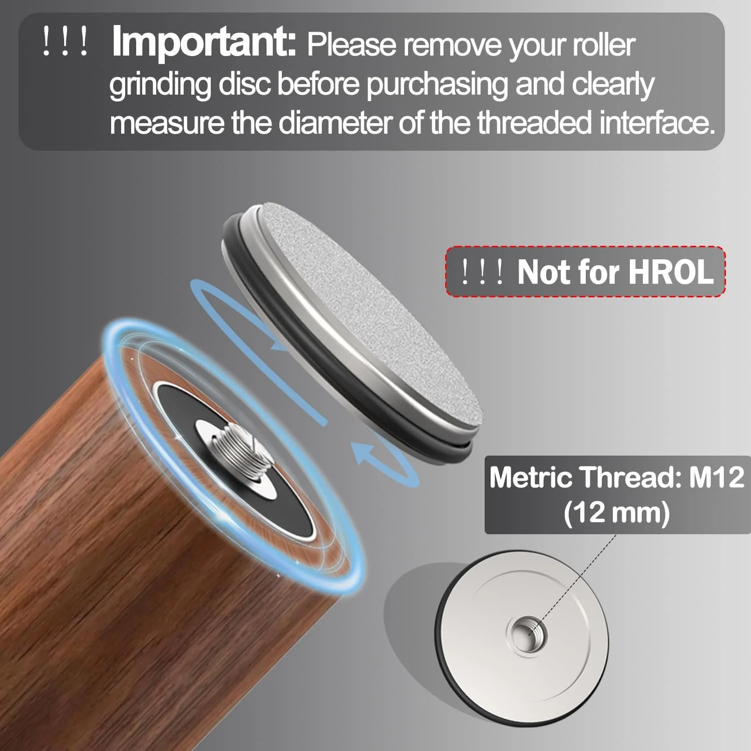 Змінні диски для роликової стругачки ножів M12 Алмазні 400# + 1000# (2 шт.), фото №2